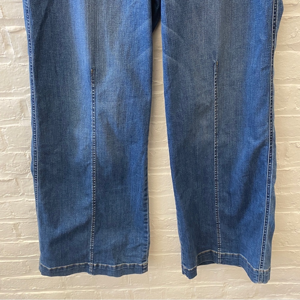 Spanx || Wide Leg Jeans Pull On Front Seam‎ Blue XL - Picture 3 of 8